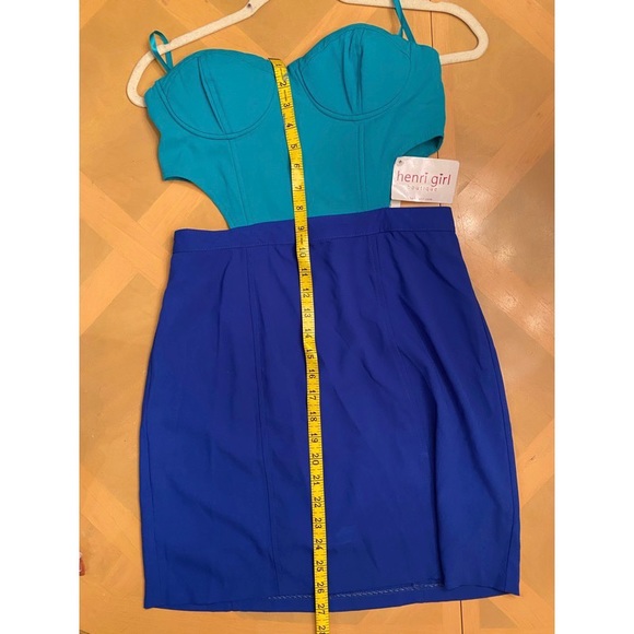 Blue multi color bustier dress - Picture 5 of 5